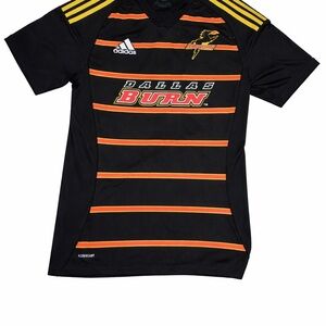 adidas Men’s Dallas Burn Black with Orange Striped Soccer Jersey